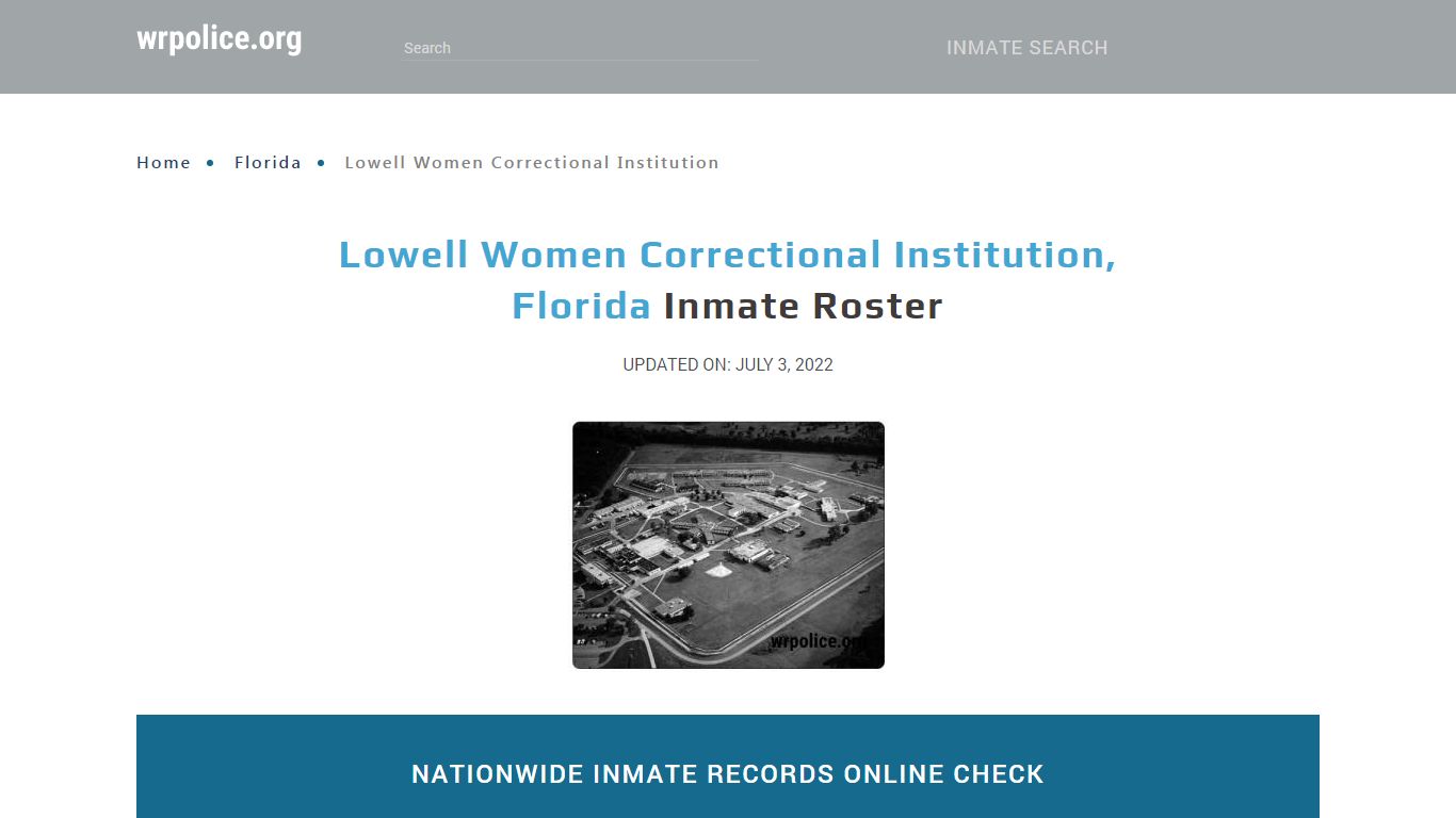 Lowell Women Correctional Institution, Florida - Inmate ...